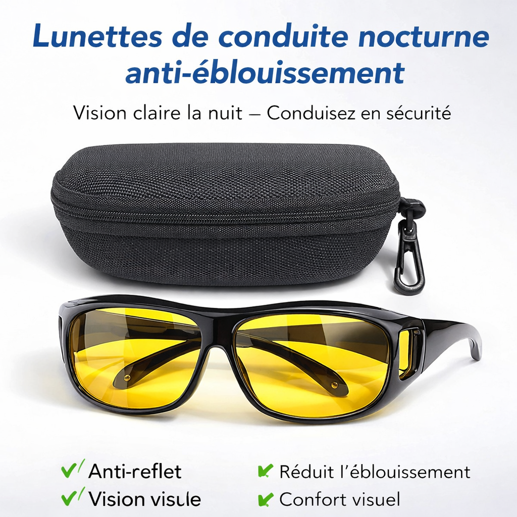 Lunettes de Conduite HD Vision — Confort & Sécurité (Jour et Nuit)
