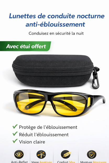 Lunettes de Conduite HD Vision — Confort & Sécurité (Jour et Nuit)