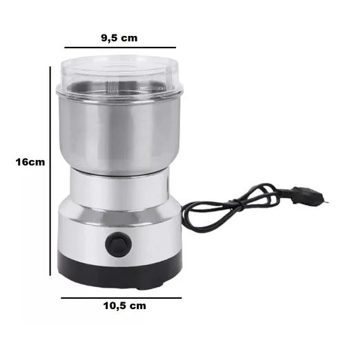 Moulin Électrique Multifonction - Café, Épices, Noix & Piment | Acier Inoxydable 200W
